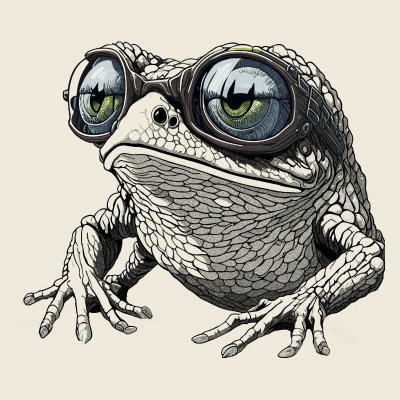 Grenouille cool avec des lunettes de soleil