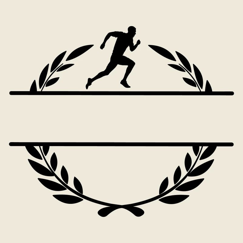 Runner in laurel wreath