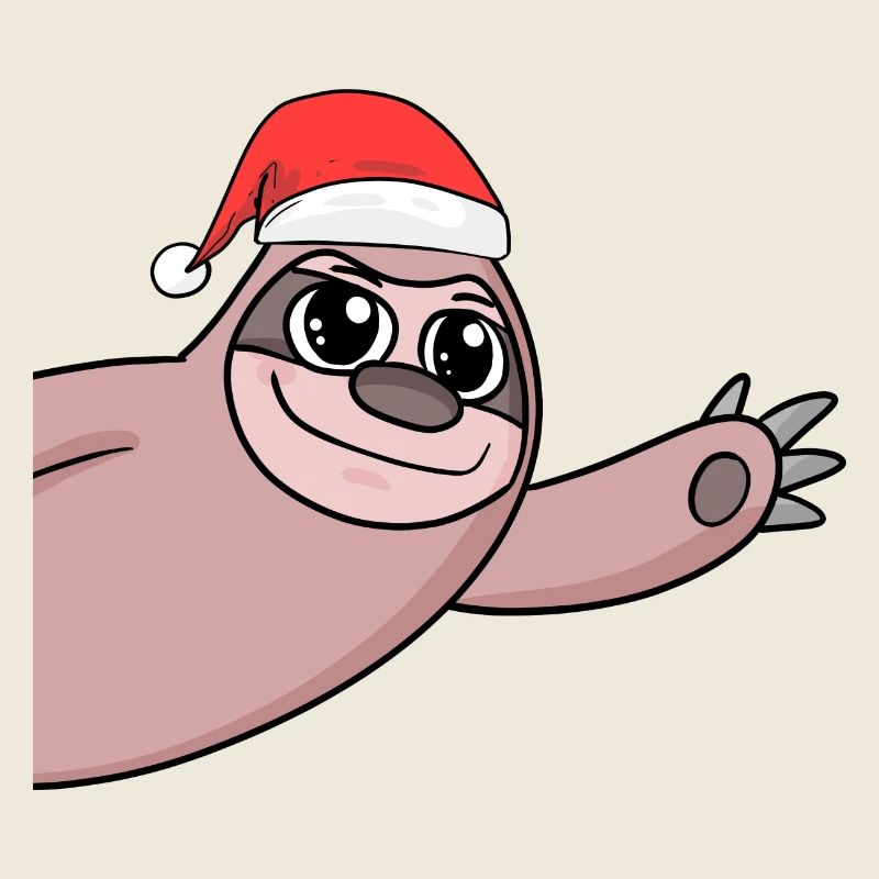 Sloth Christmas Hello Greeting