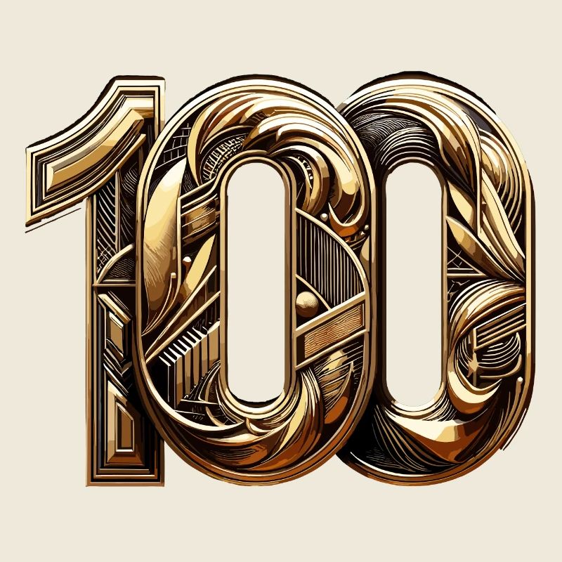 100 ans or moderne 100e cadeau d’anniversaire