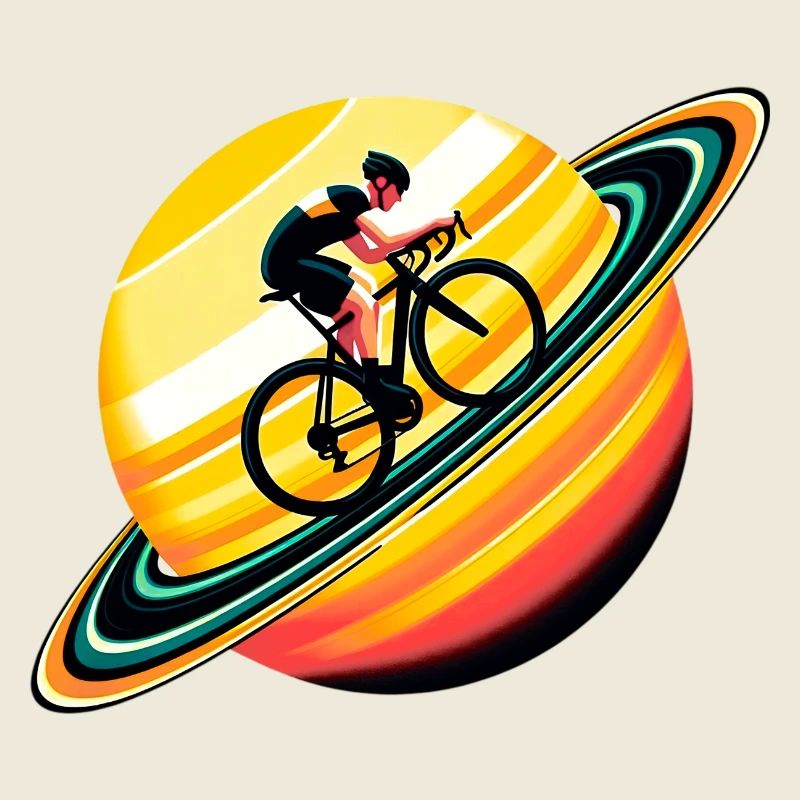 Cyclist on Saturn