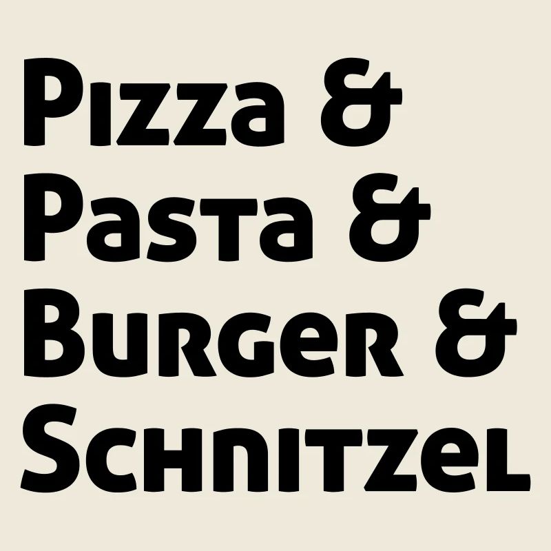 Pizza Pasta Burger und Schnitzel