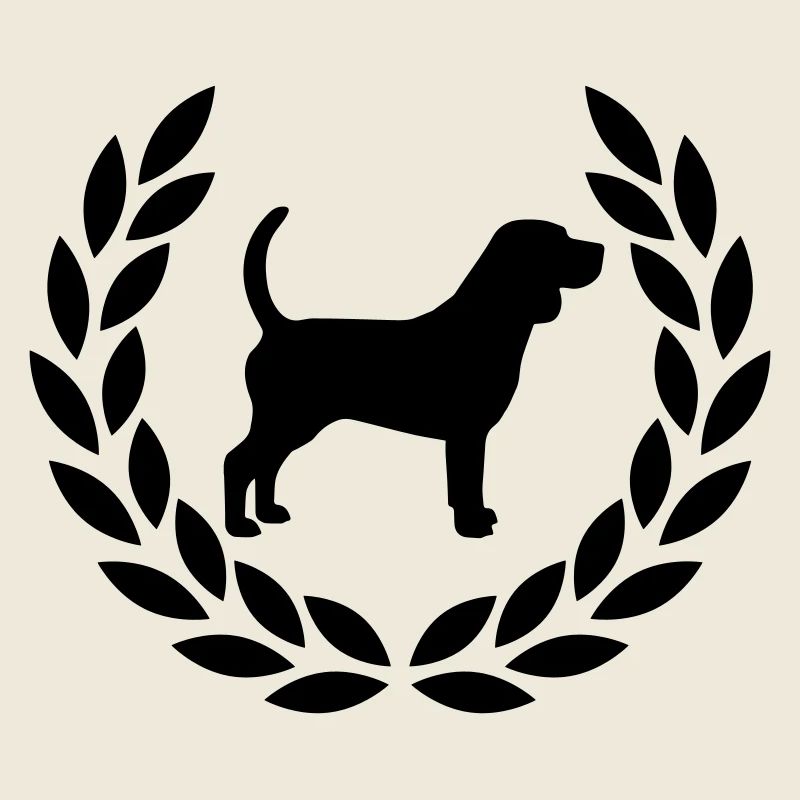 Beagle avec couronne de laurier