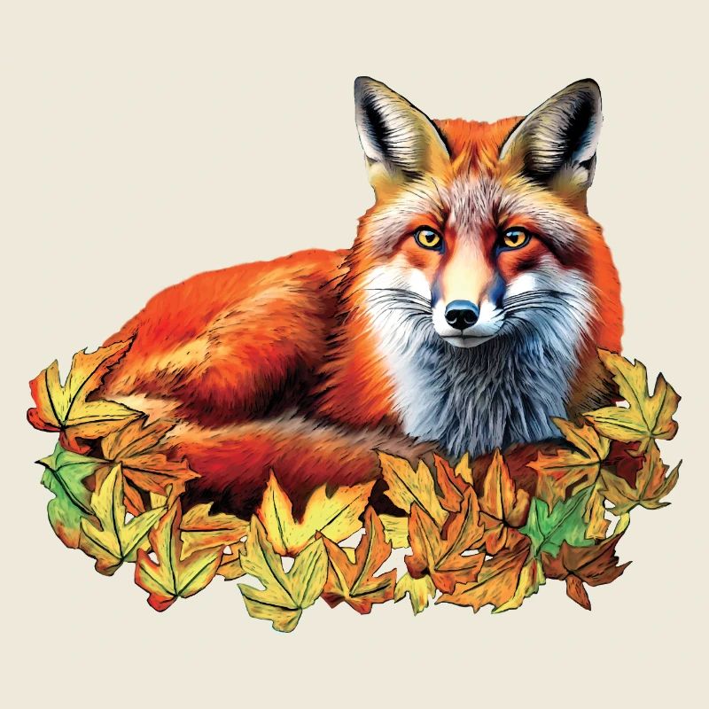 Renard roux en automne
