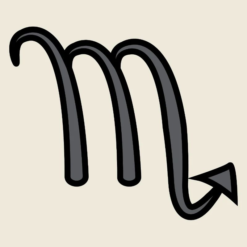 Skorpion Sternzeichen Symbol Schwarz & Grau