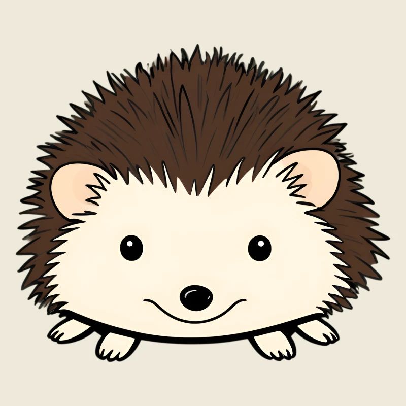 Hérisson mignon avec un visage amical