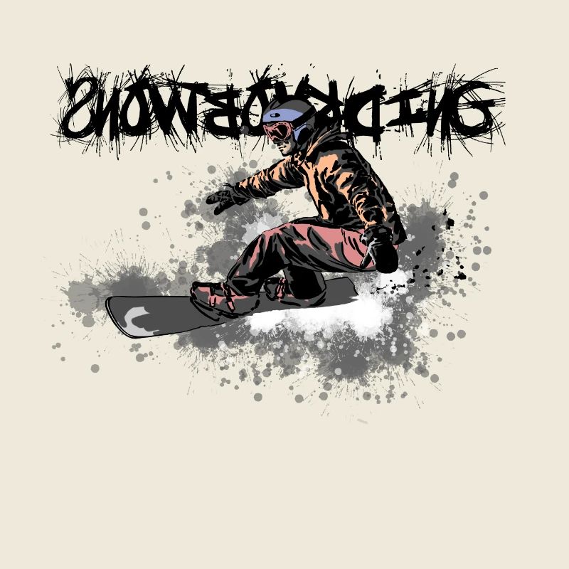 Snowboarder dynamique en style action
