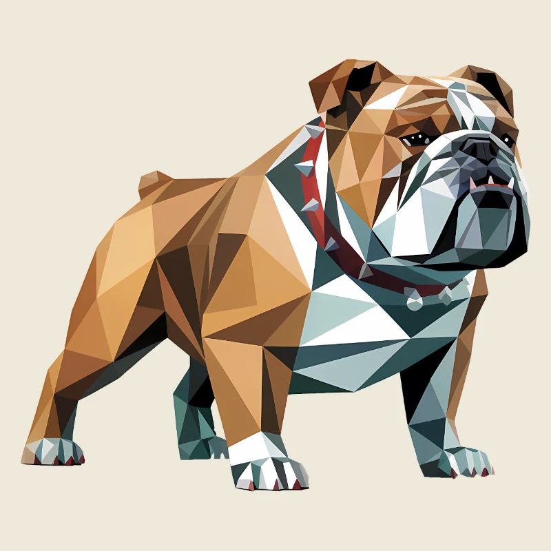 Bulldog - Cool Low Poly  Logo