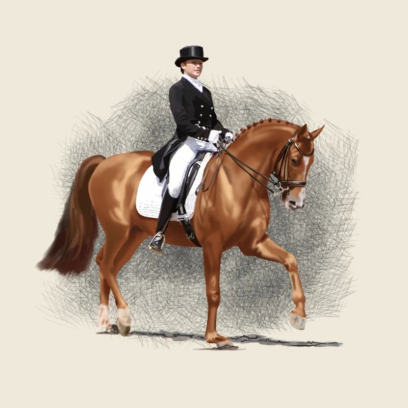 Cavalier de dressage en queue-de-pie