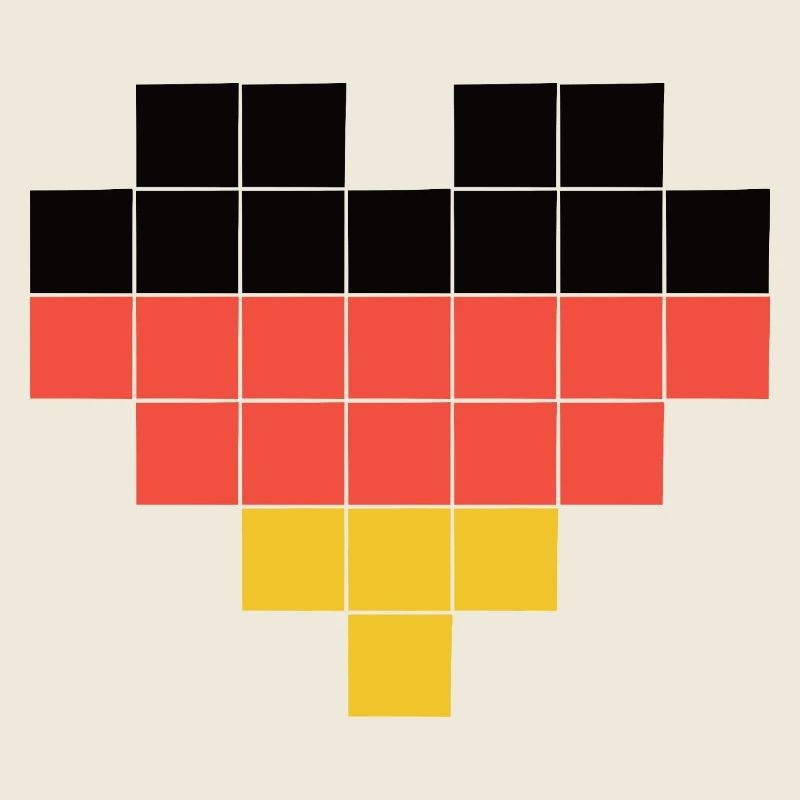 Pixel Heart Germany Flag
