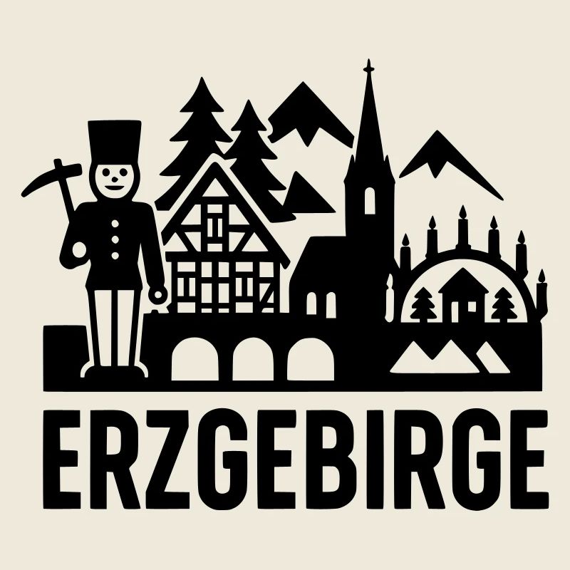 Erzgebirge typisch Silhouette