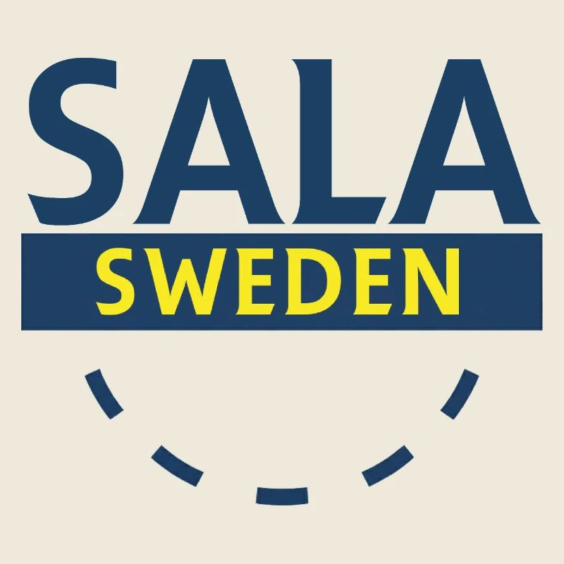 Logotype SALA Sweden en bleu et jaune