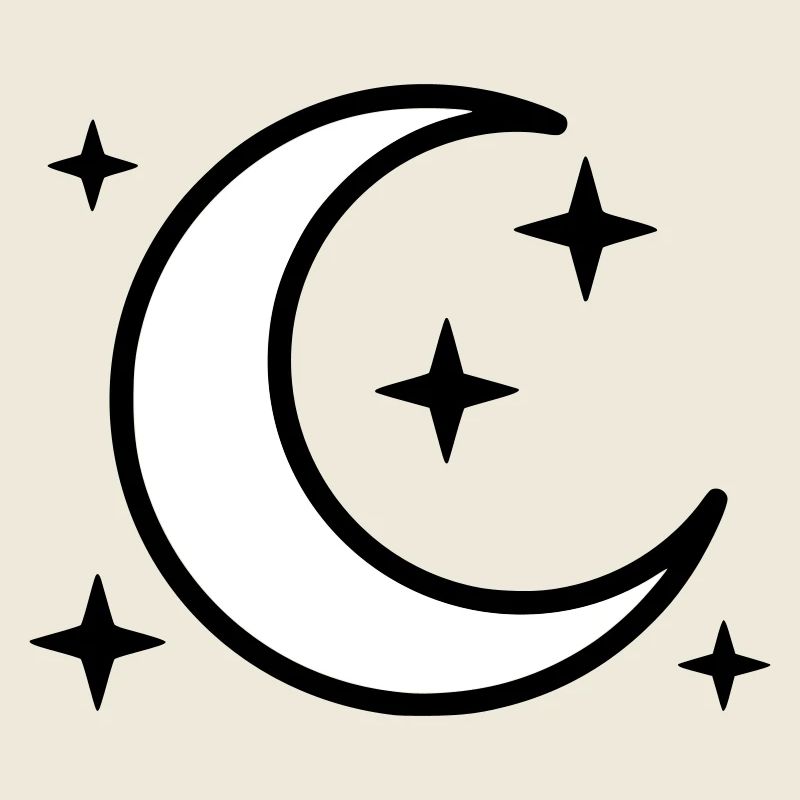 Crescent Moon & Stars | Magic Night