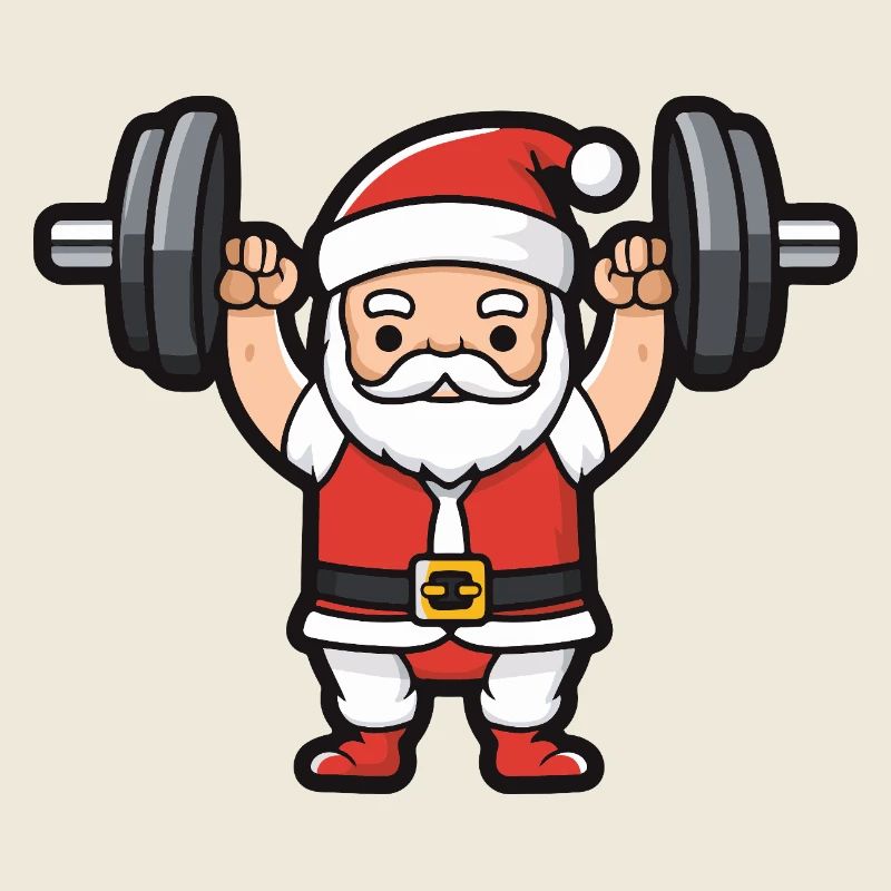 Weihnachtsmann Gewichte Gym Weihnachten