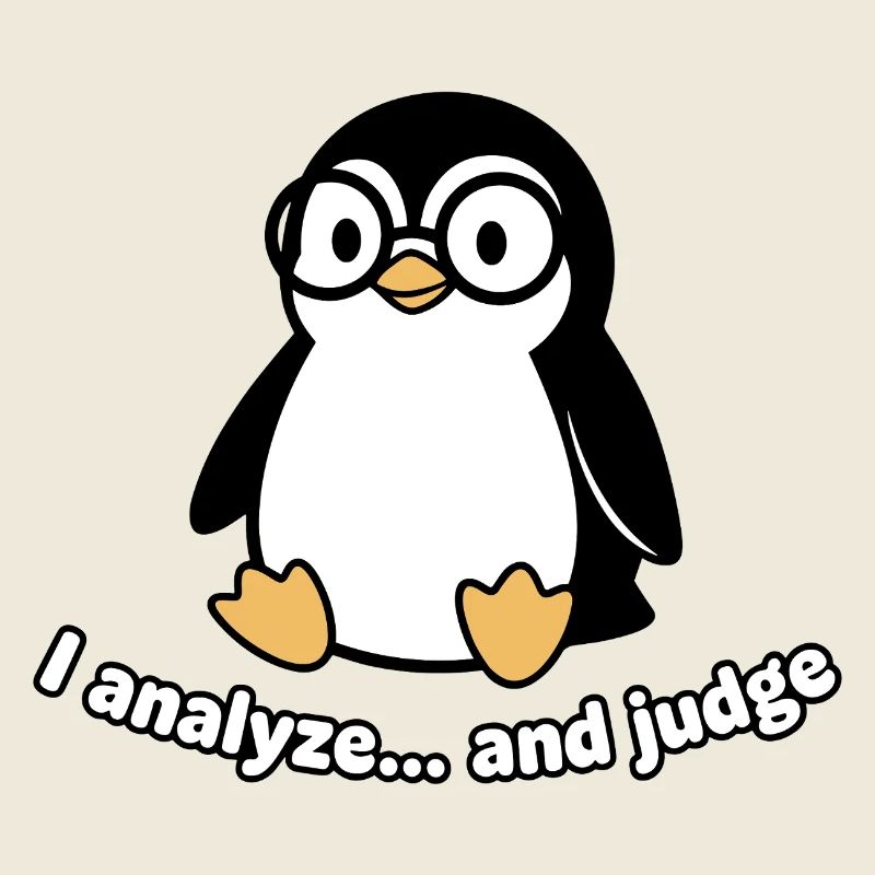 Pinguin Denker mit Brille