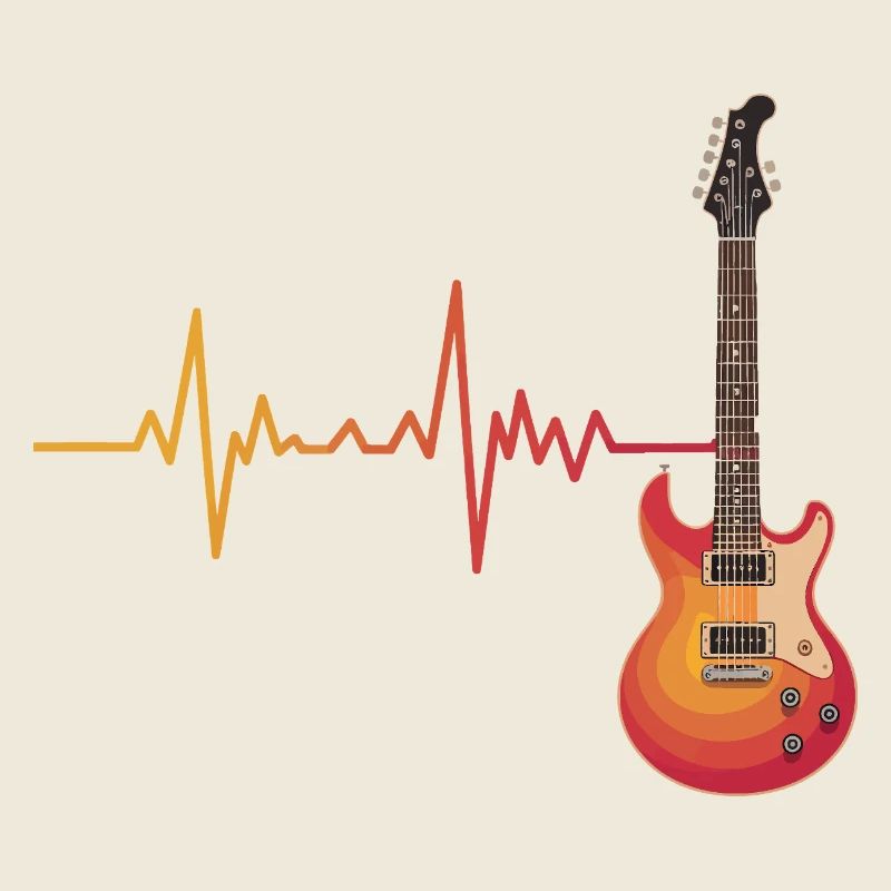 Herzschlag-Gitarren-Gradient