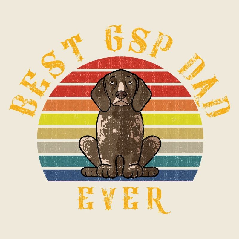Bester GSP-Papa aller Zeiten Deutscher Kurzhaar-Pointer Retro