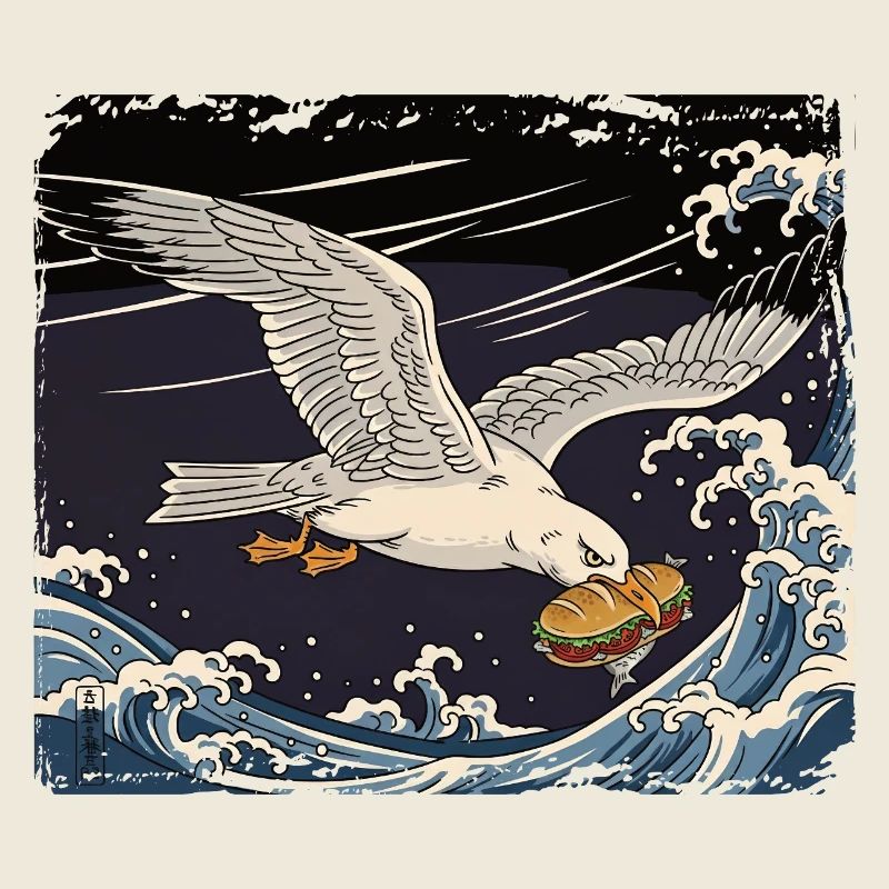 Seagulls Steals Sandwich Funny