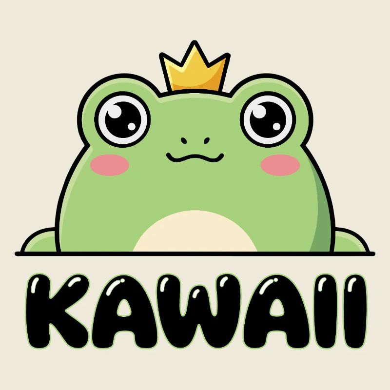 Lil Croak – Kawaii Frog + Crown (Minimal Design)
