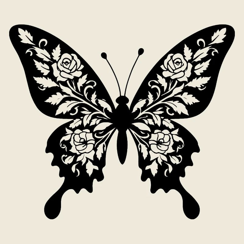Papillon fleur filigrane
