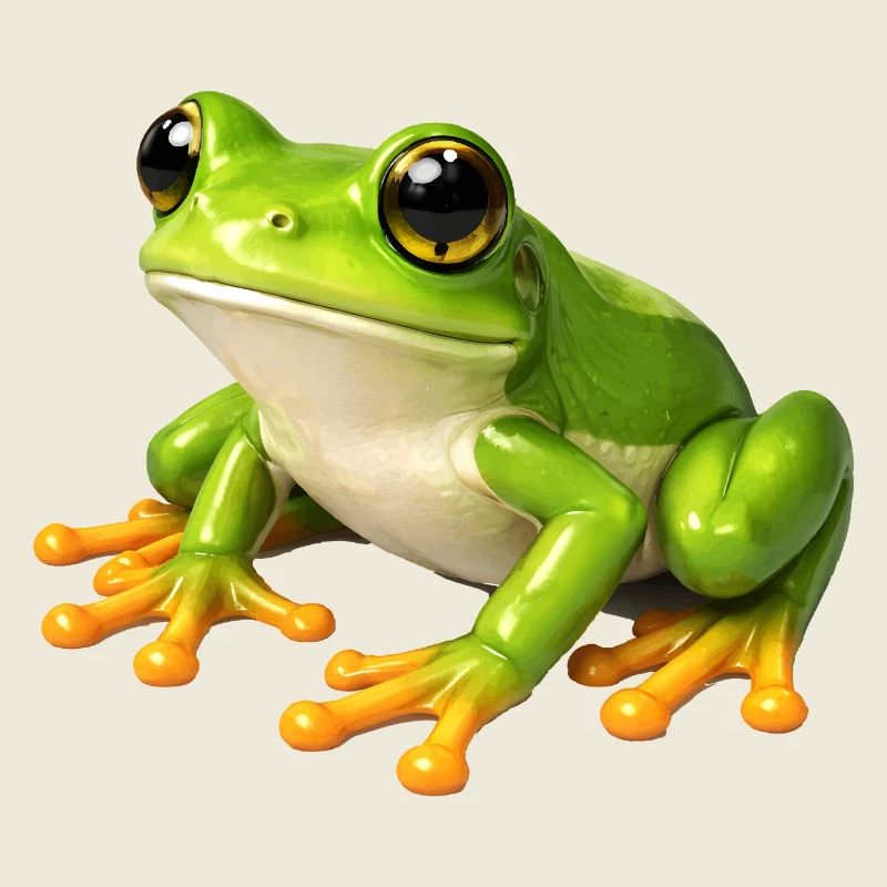 Illustration de la grenouille verte