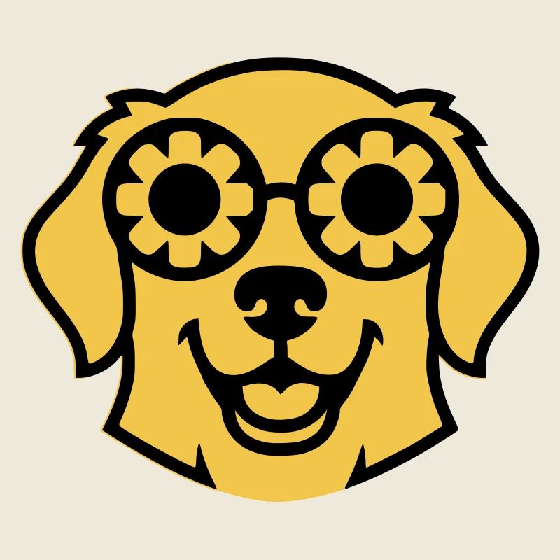 Lunettes de fleurs Labrador Peace Comic