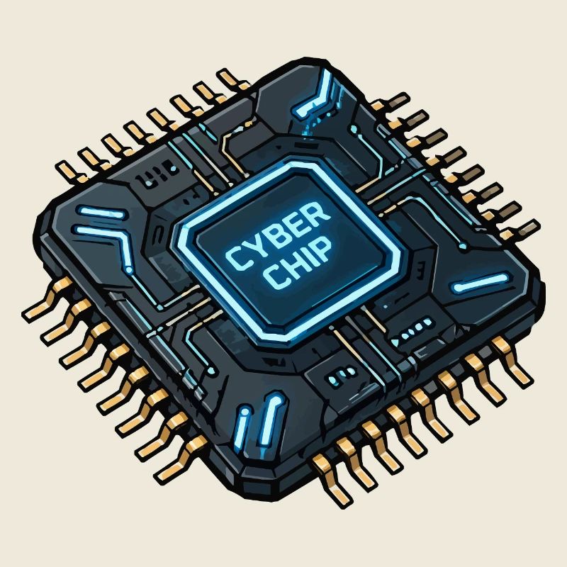 Cyberchip Neon Circuit