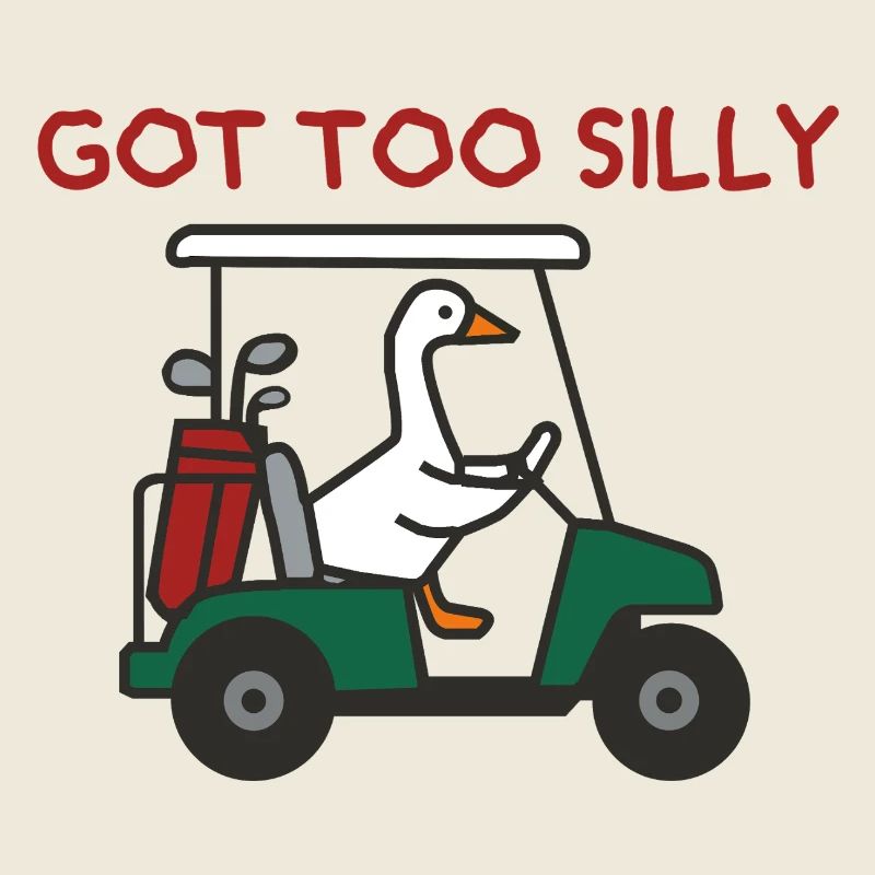Gans im Golfwagen – Zu albern