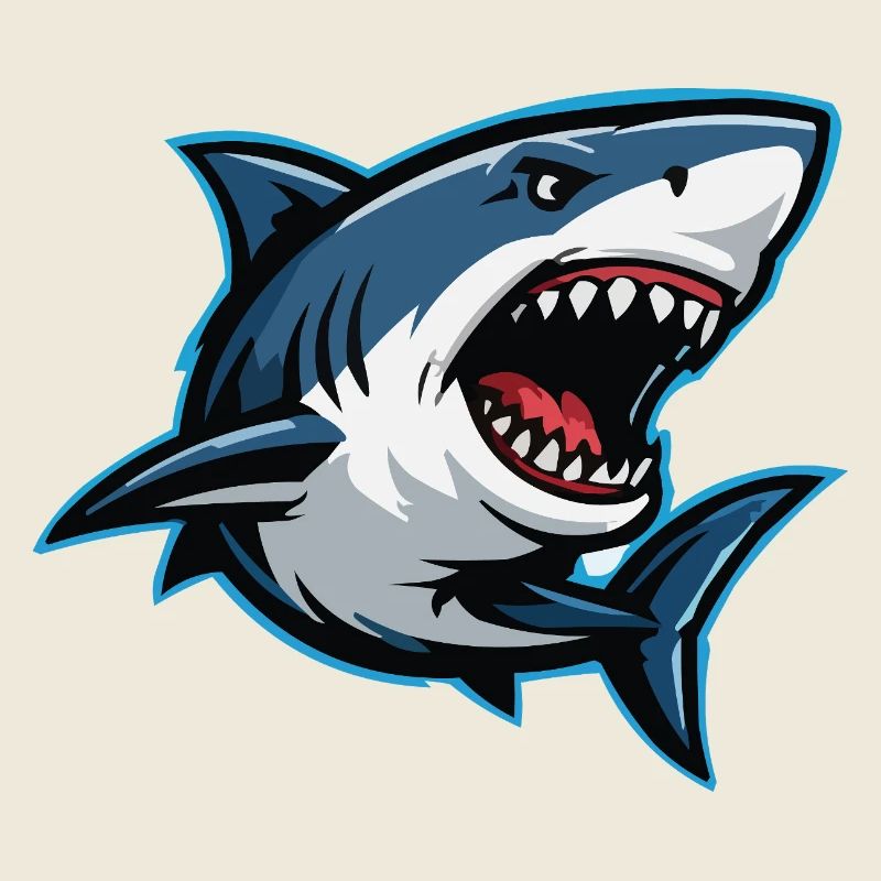 Shark Caricature in Lightning Style