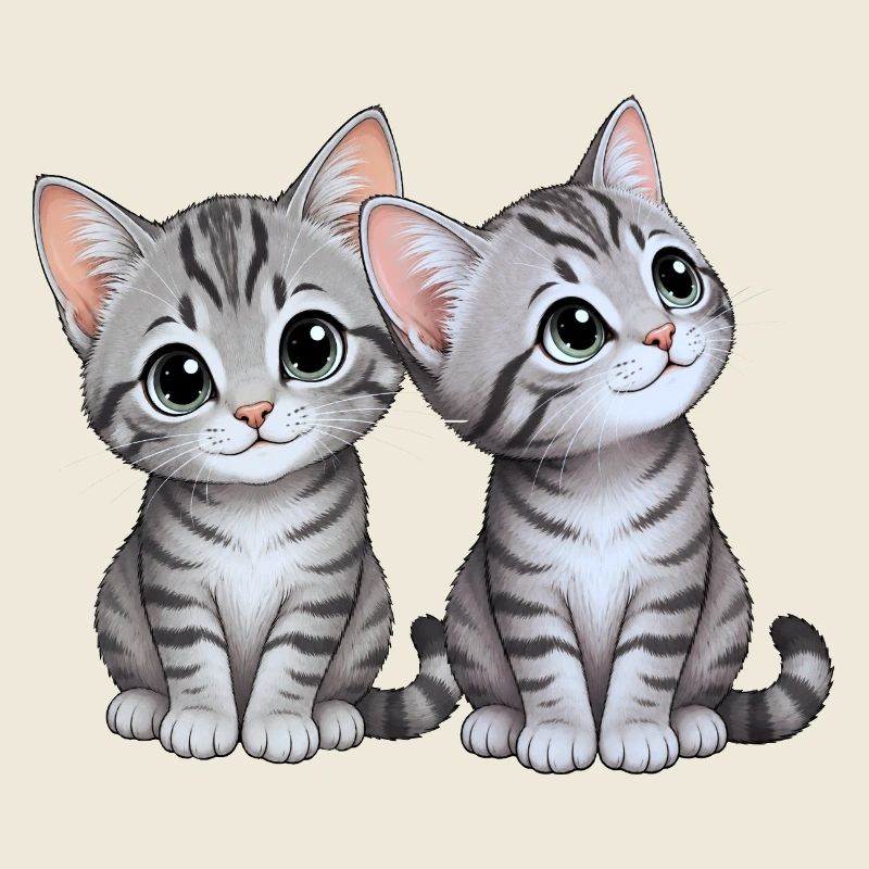 Frères et sœurs chatons