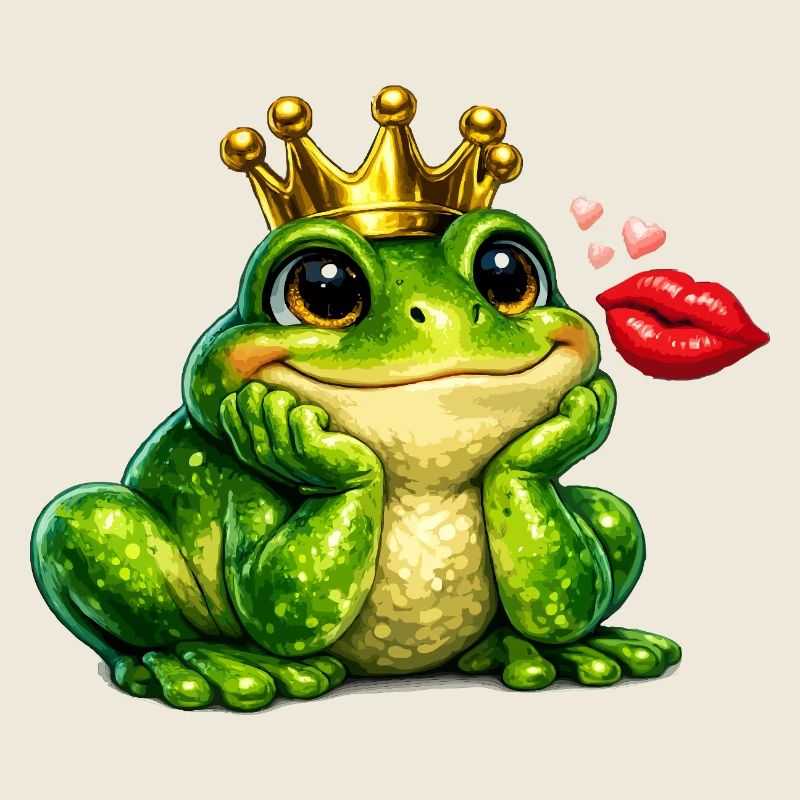 Kronfrosch-Kuss-Design