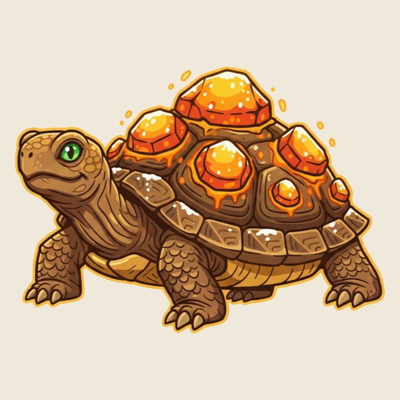 Magic Crystal Turtle Fantasy Animal