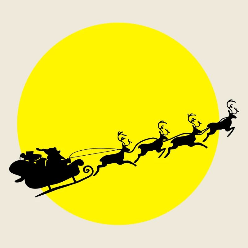 Père Noël dans une Pleine Lune