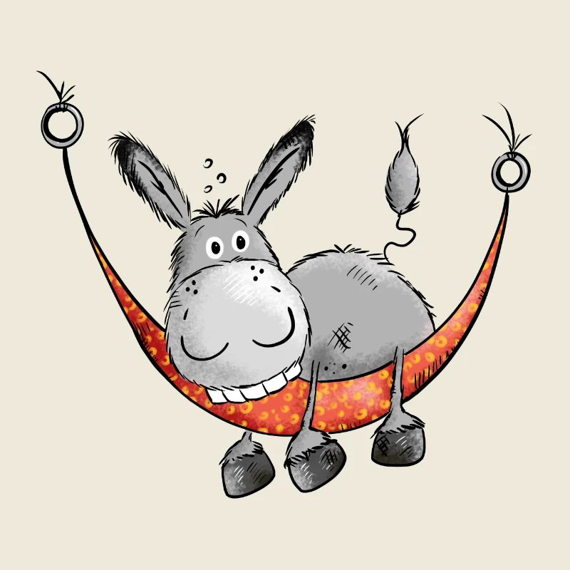 Relaxing Donkey - Comic - Cartoon