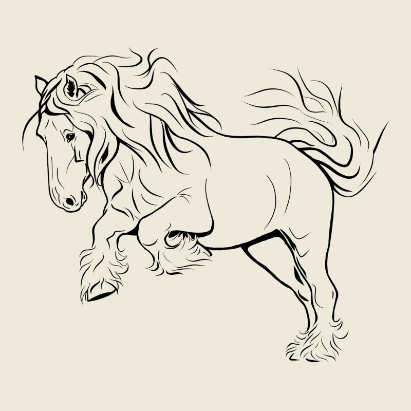 Shire im Galopp