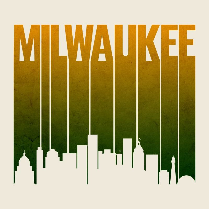 Milwaukee Skyline Gradient Silhouette