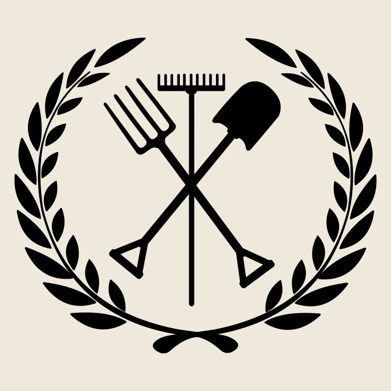 Garden tools rake, shovel, pitchfork