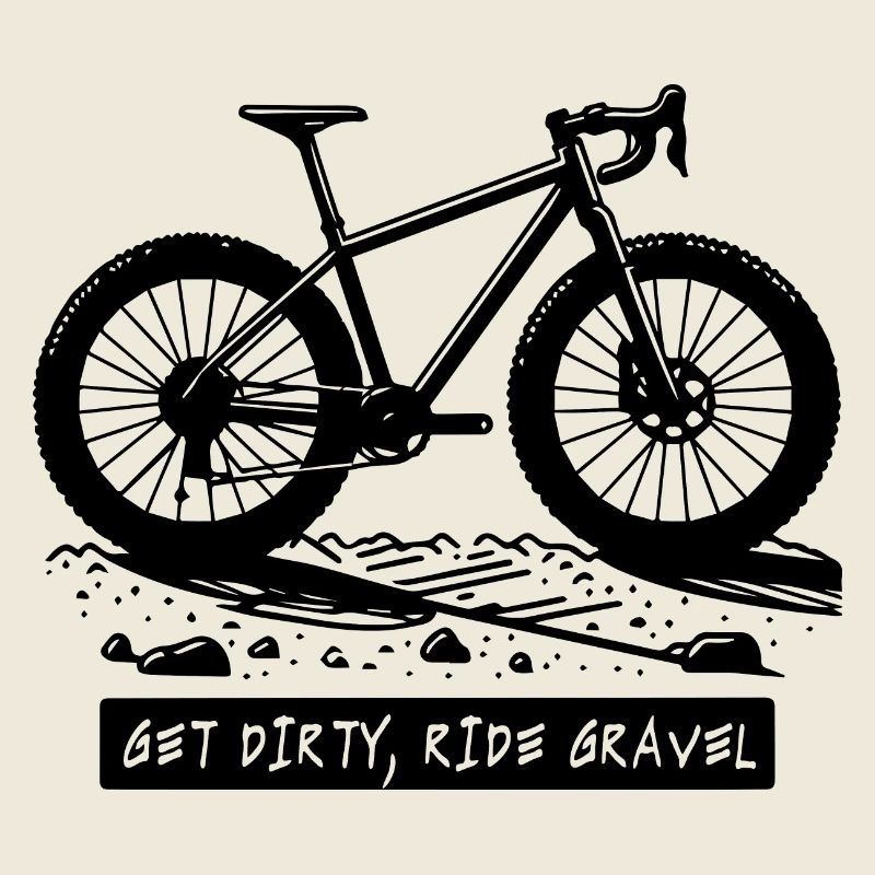 Illustration d’aventure en vélo de gravier