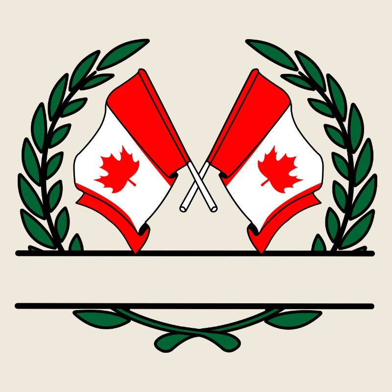 Bannière de couronne de laurier de Drapeaux Canada