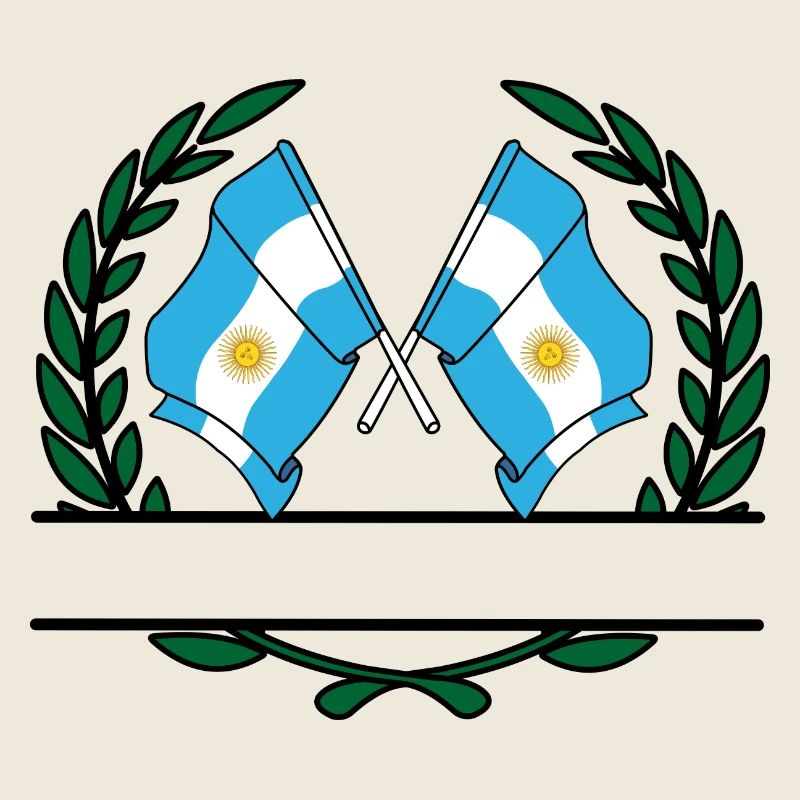 Flaggen Argentinien Lorbeerkranz Banner