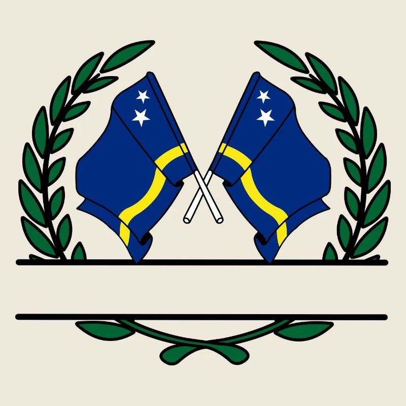 Fahnen Curacao-Lorbeerkranz-Banner