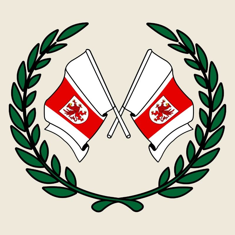 Drapeaux Couronne de laurier de Poméranie occidentale