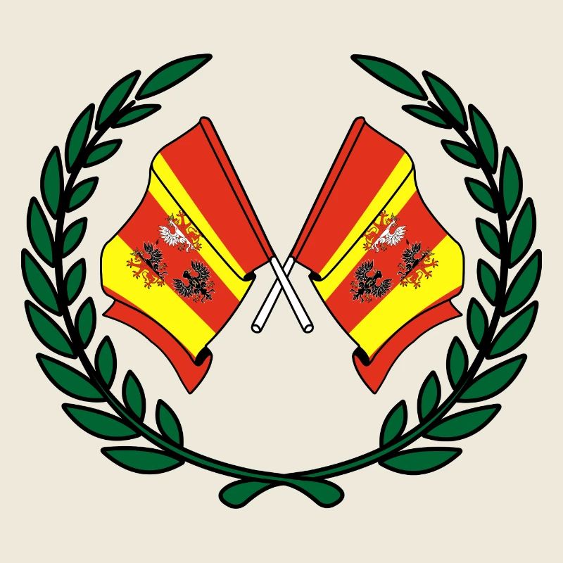 Flags Lodz laurel wreath