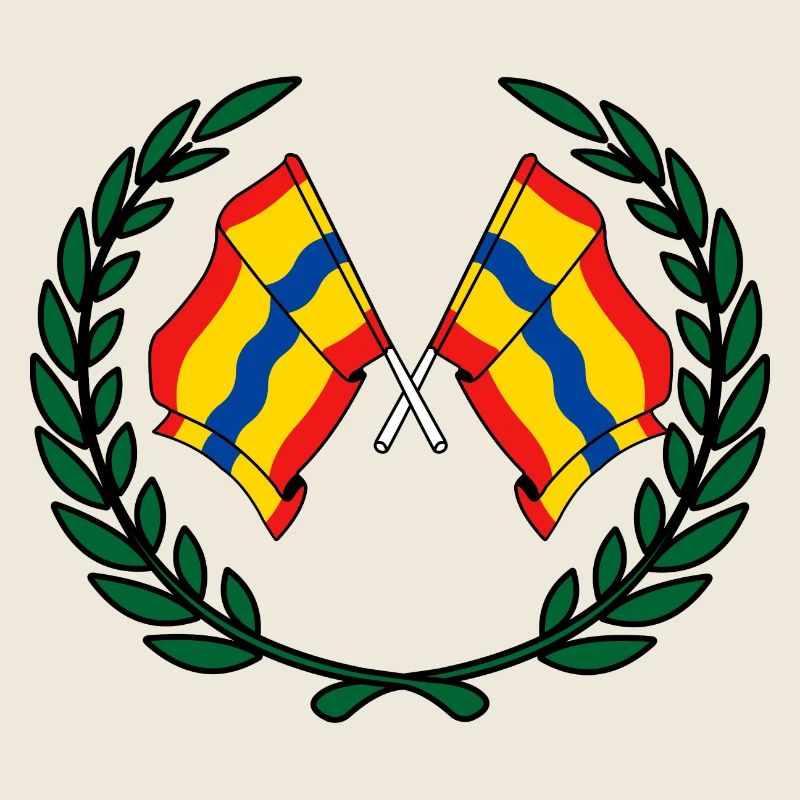 Couronne de laurier des drapeaux de la province d'Overijssel