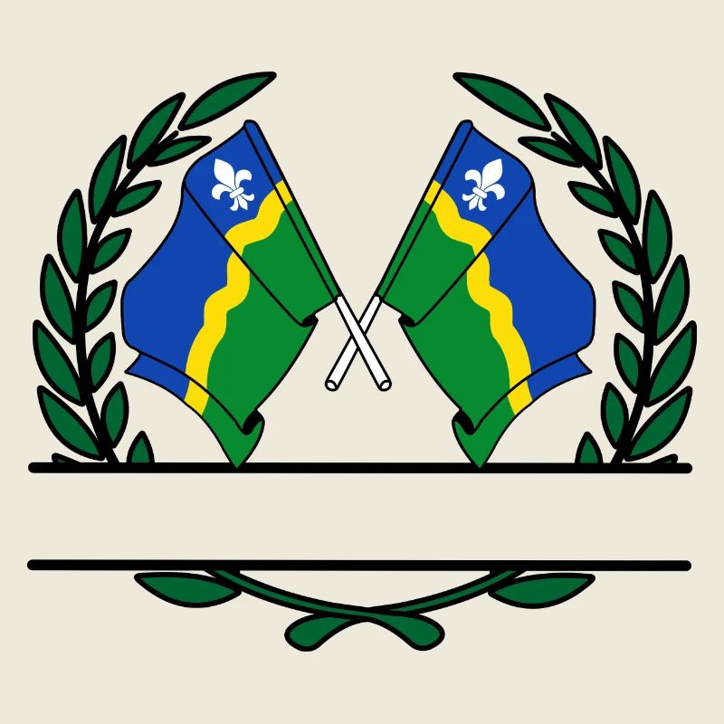 Flaggen Provinz Flevoland Lorbeerkranz Banner