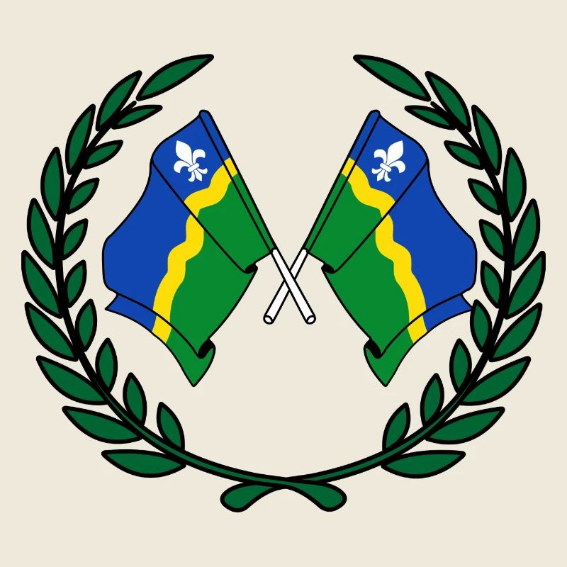 Couronne de laurier des drapeaux de la province du Flevoland