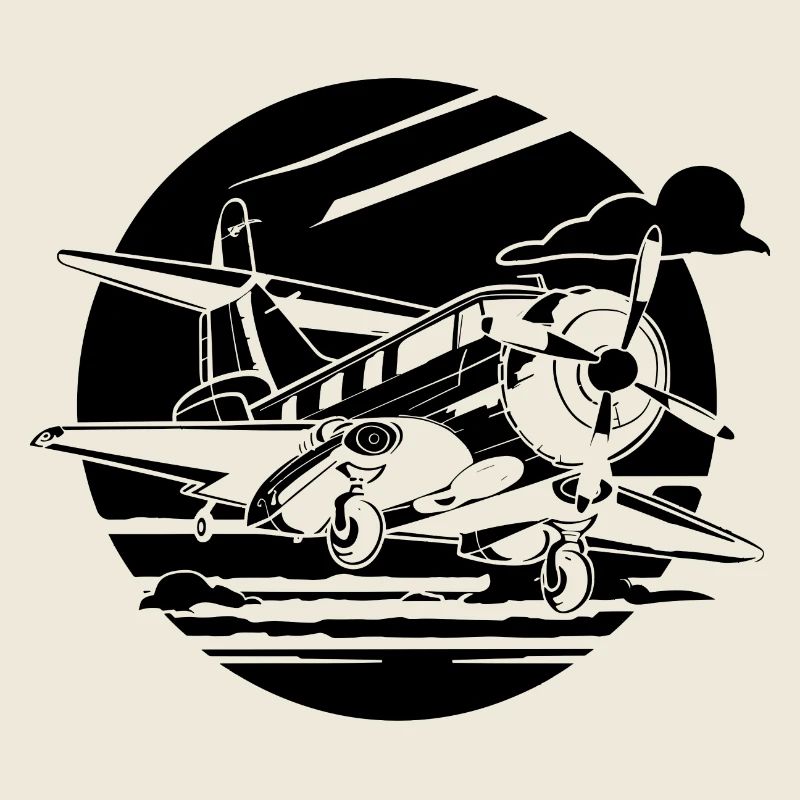 Propellerflugzeug Zeichnung