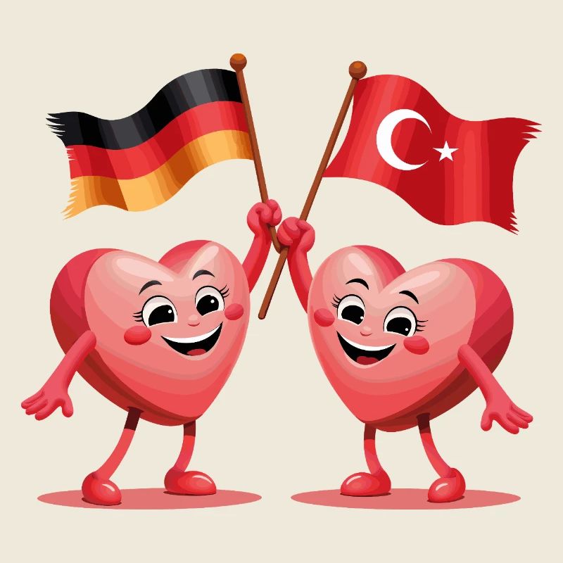 Germany and Turkey hearts