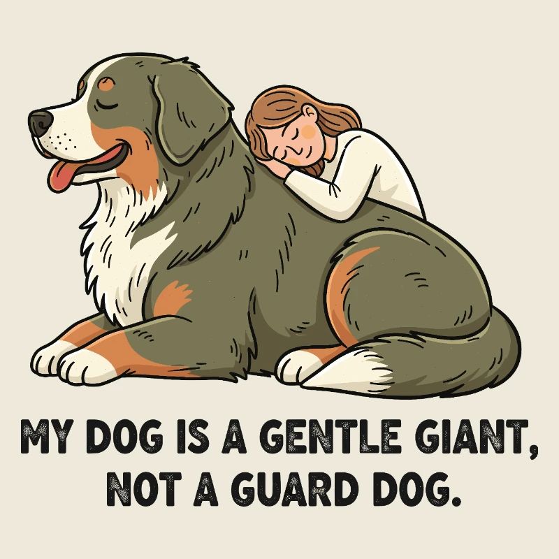 Mon chien est un gentil géant, pas un chien de garde.