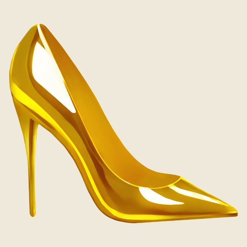 Chaussure à talons hauts dorée Design AI Style